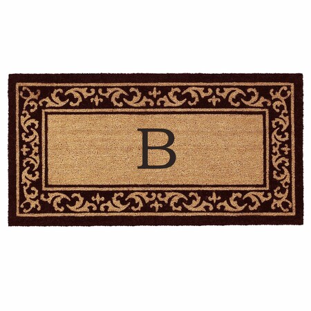 Monogram Door Mat, Black, Natural, 36 in W x 72 in L